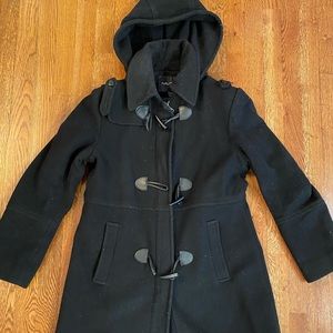 Nautica Black Pea Coat Size Medium